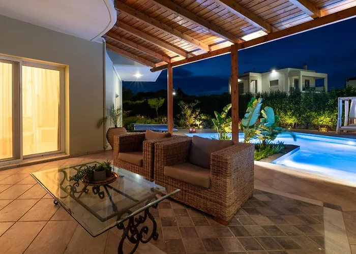 ヴィラ Excelencia New With Artistic Pool & Sea View Asgourou